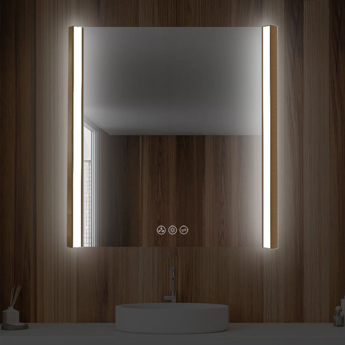 Blossom LED M5 3032 BG Blossom Binary 30″ LED Mirror - Brushed Gold LED M5 3032 BG