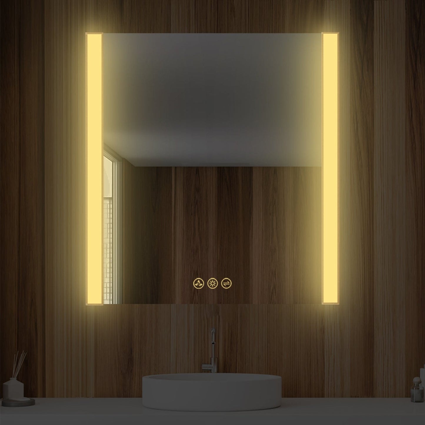 Blossom LED M5 3032 BG Blossom Binary 30″ LED Mirror - Brushed Gold LED M5 3032 BG