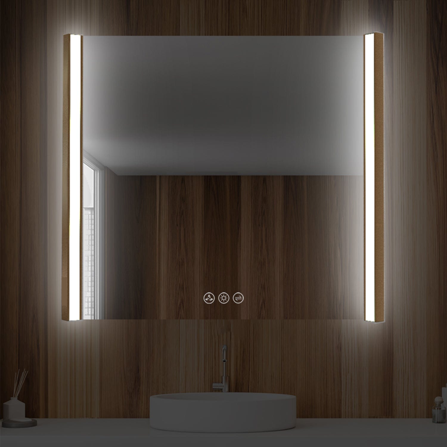 Blossom LED M5 3632 BG Blossom Binary 36″ LED Mirror - Brushed Gold LED M5 3632 BG