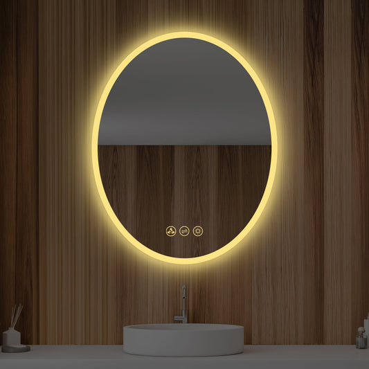 Blossom LED M6 2436 Blossom Oval - 24'' LED Mirror Frosted Side LED M6 2436