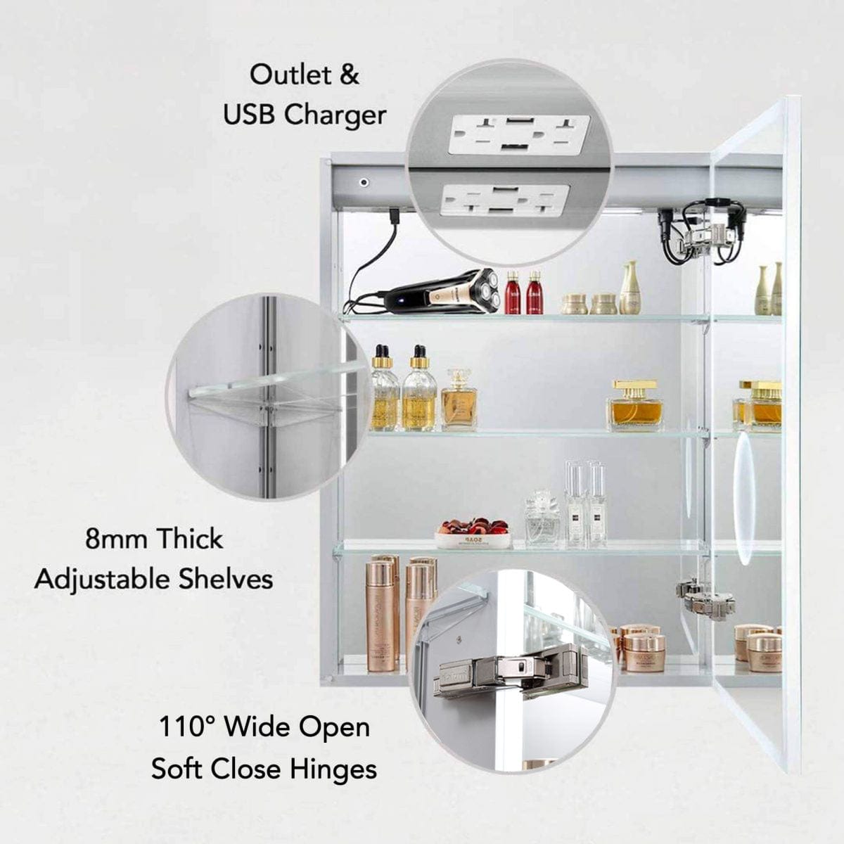 Blossom MCL3 2032R Blossom Sirius - 20" LED Medicine Cabinet Right MCL3 2032R