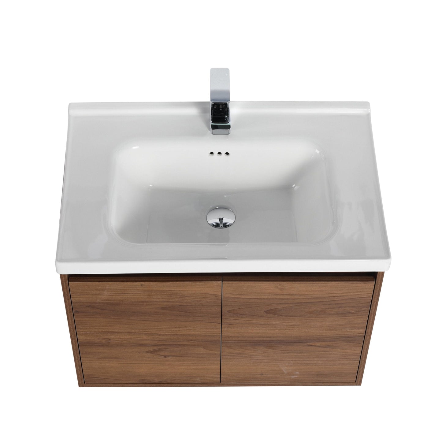 Blossom V8035 28 11 C Blossom Bern 28″ Vanity With Ceramic Basin - Brown Walnut V8035 28 11 C