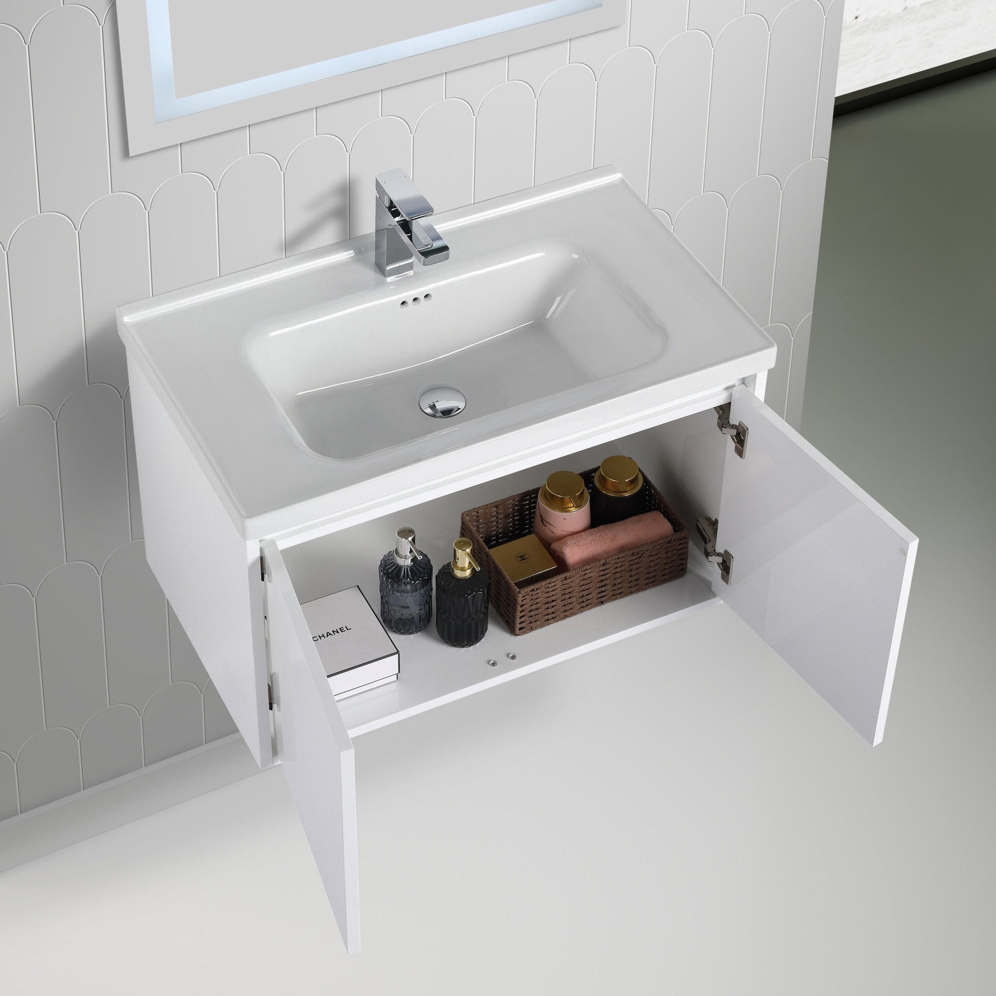 Blossom V8035 32 01 C  Blossom Bern 32″ Vanity With Ceramic Basin - Glossy White V8035 32 01 C 