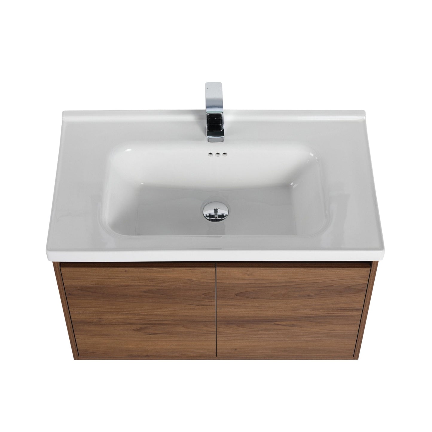 Blossom V8035 32 11 C Blossom Bern 32″ Vanity With Ceramic Basin - Brown Walnut V8035 32 11 C