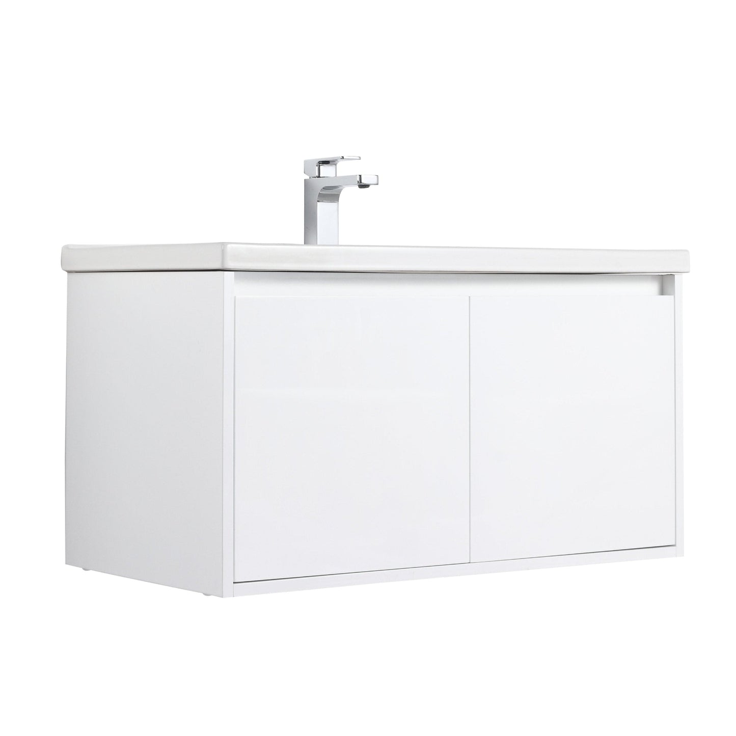 Blossom V8035 36 01 C Blossom Bern 36″ Vanity With Ceramic Basin - Glossy White V8035 36 01 C