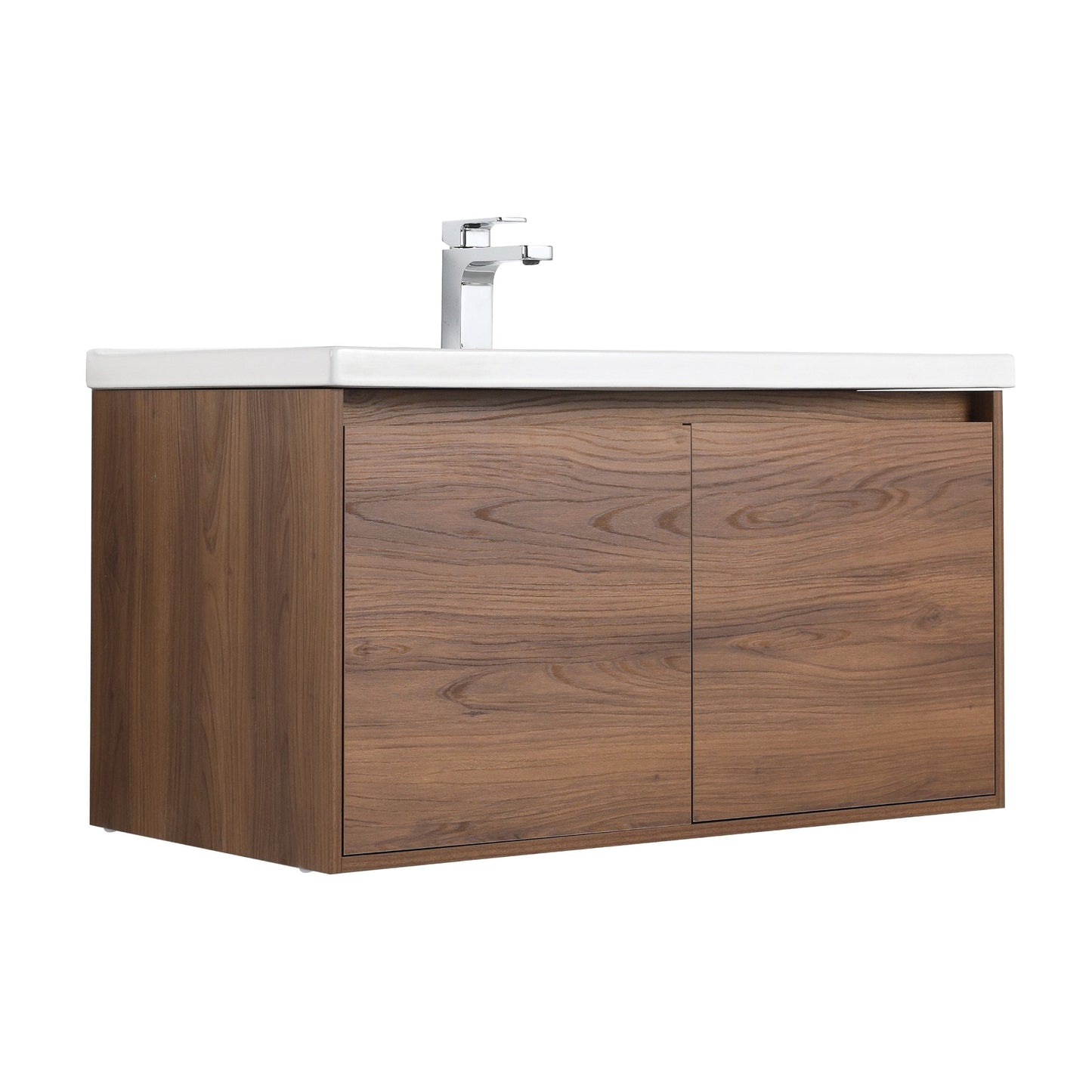 Blossom V8035 36 11 C Blossom Bern 36″ Vanity With Ceramic Basin - Brown Walnut V8035 36 11 C