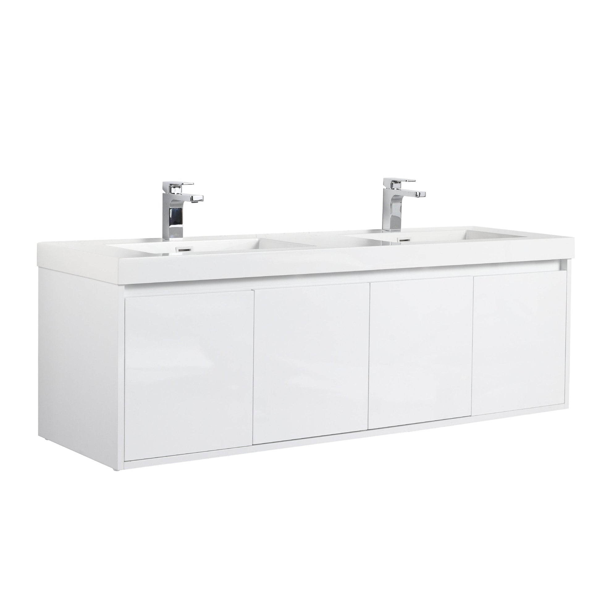 Blossom V8035 60 01 D Blossom Bern 60″ Double Vanity - Glossy White V8035 60 01 D