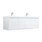 Blossom V8035 60 01 D Blossom Bern 60″ Double Vanity - Glossy White V8035 60 01 D