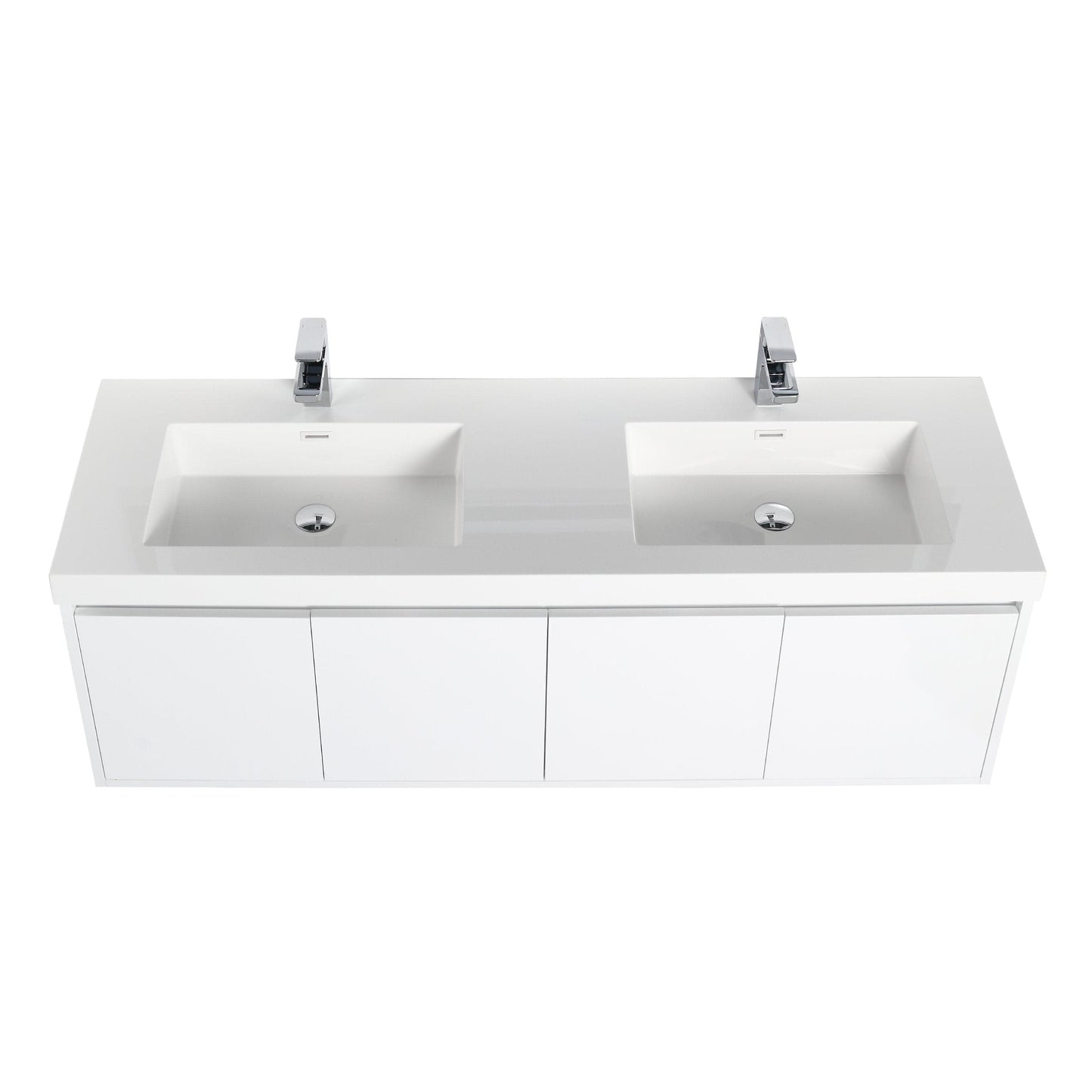 Blossom V8035 60 01 D Blossom Bern 60″ Double Vanity - Glossy White V8035 60 01 D