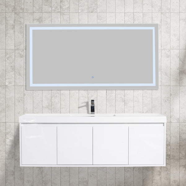 Blossom V8035 60 01 S Blossom Bern 60″ Single Vanity - Glossy White V8035 60 01 S