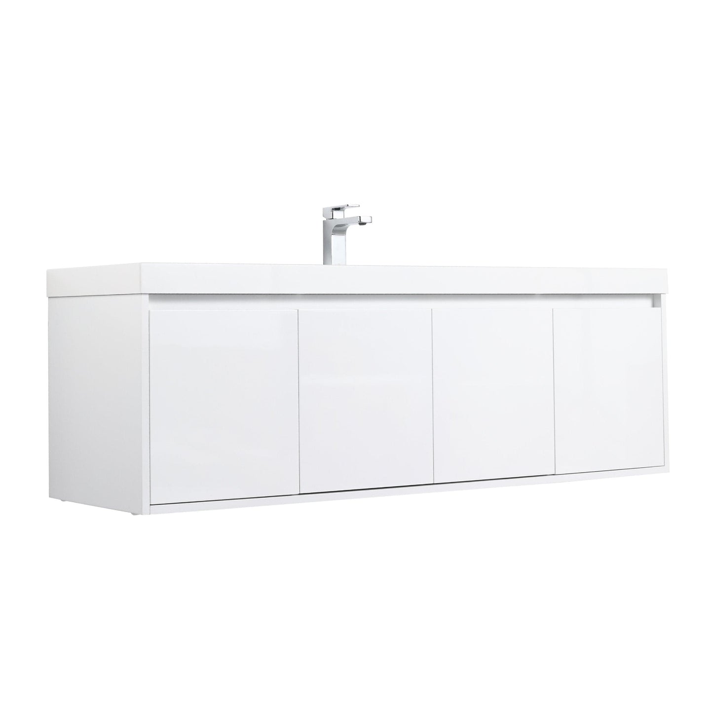 Blossom V8035 60 01 S Blossom Bern 60″ Single Vanity - Glossy White V8035 60 01 S