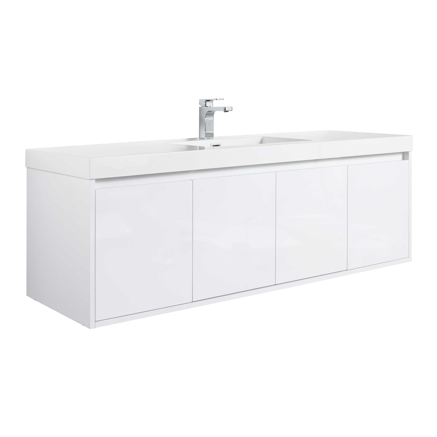 Blossom V8035 60 01 S Blossom Bern 60″ Single Vanity - Glossy White V8035 60 01 S