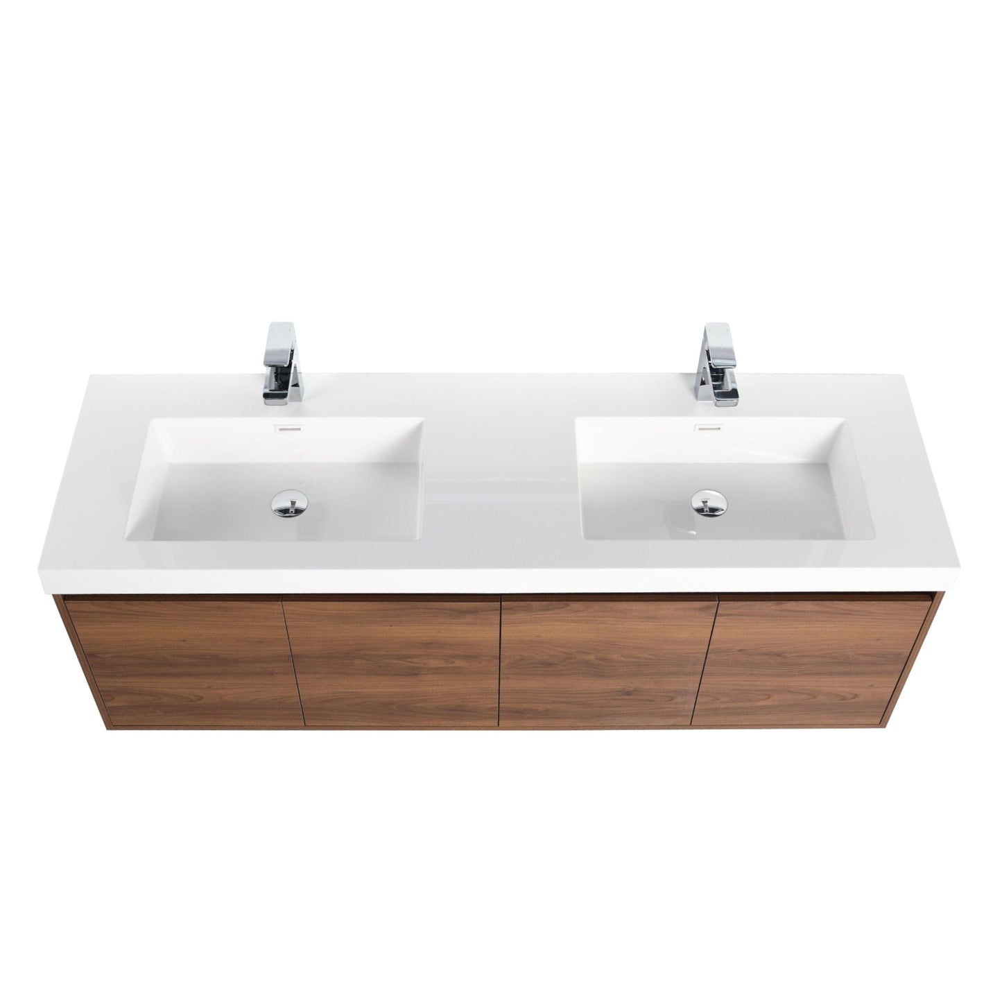 Blossom V8035 60 11 D Blossom Bern 60″ Double Vanity - Brown Walnut V8035 60 11 D