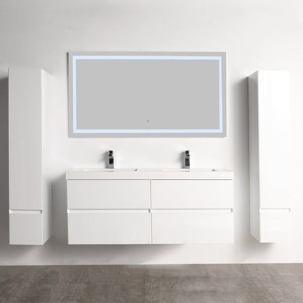 Blossom V8036 48 01 Blossom Assisi 48″ Vanity Double Sink - Glossy White V8036 48 01