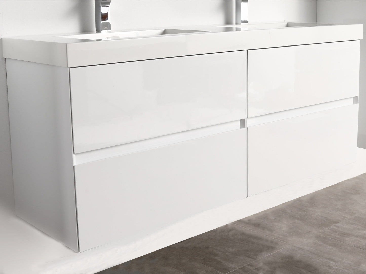 Blossom V8036 48 01 Blossom Assisi 48″ Vanity Double Sink - Glossy White V8036 48 01