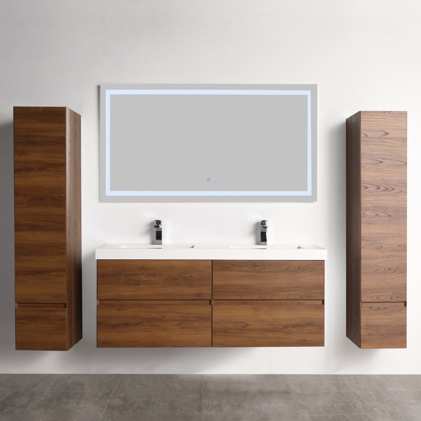 Blossom V8036 48 11  Blossom Assisi 48″ Vanity Double Sink - Brown Walnut V8036 48 11 