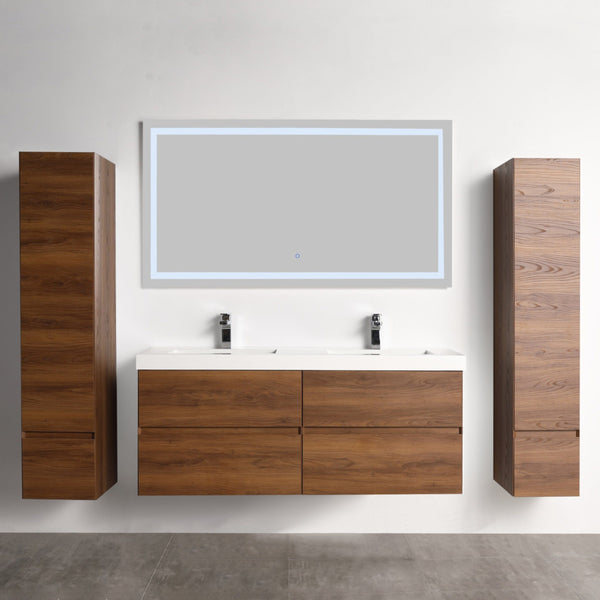 Blossom V8036 48 11  Blossom Assisi 48″ Vanity Double Sink - Brown Walnut V8036 48 11 