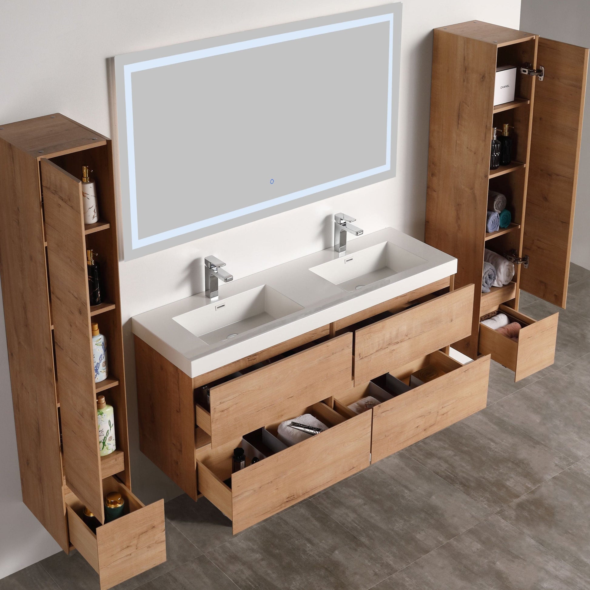 Blossom V8036 48 29 Blossom Assisi 48″ Vanity Double Sink - Classic Oak V8036 48 29