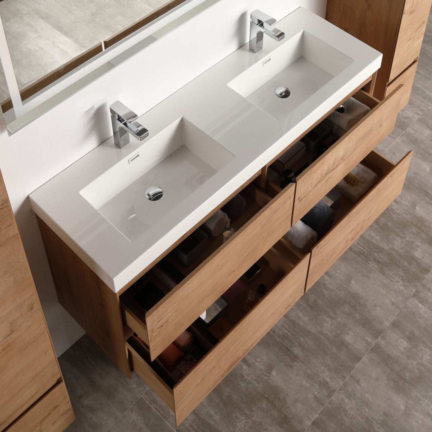 Blossom V8036 48 29 Blossom Assisi 48″ Vanity Double Sink - Classic Oak V8036 48 29