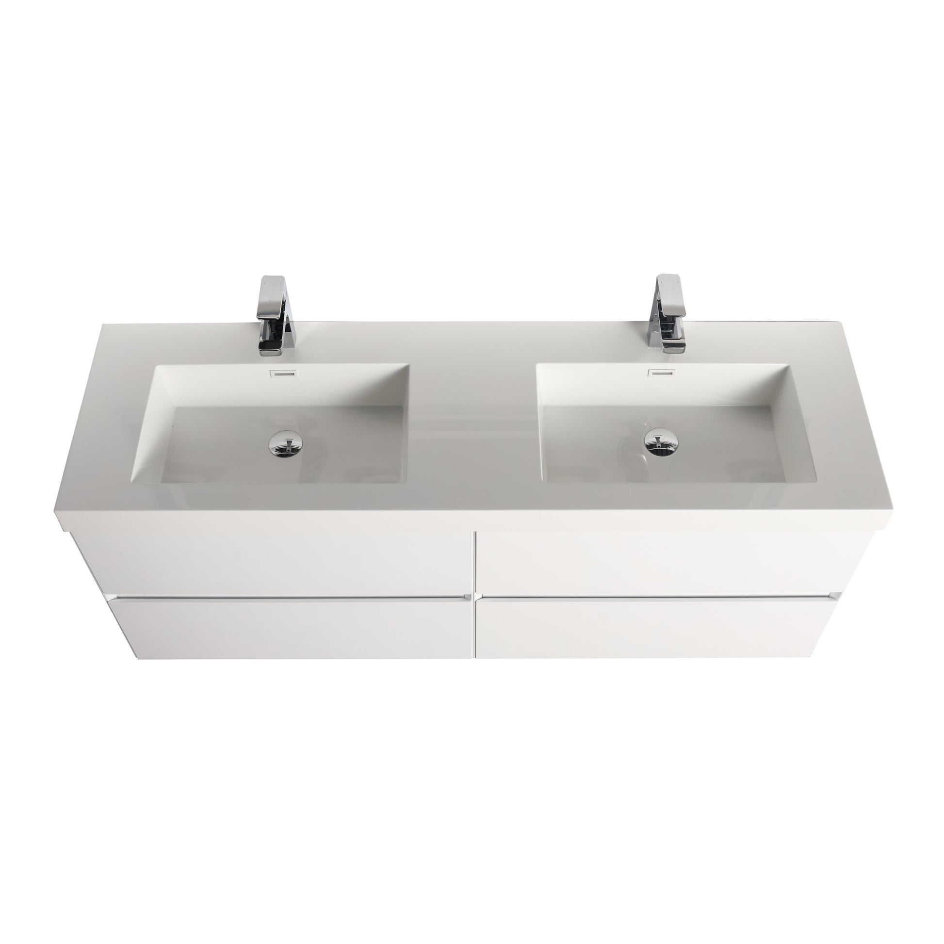 Blossom V8036 60 01 Blossom Assisi 60″ Vanity Double Sink - Glossy White V8036 60 01