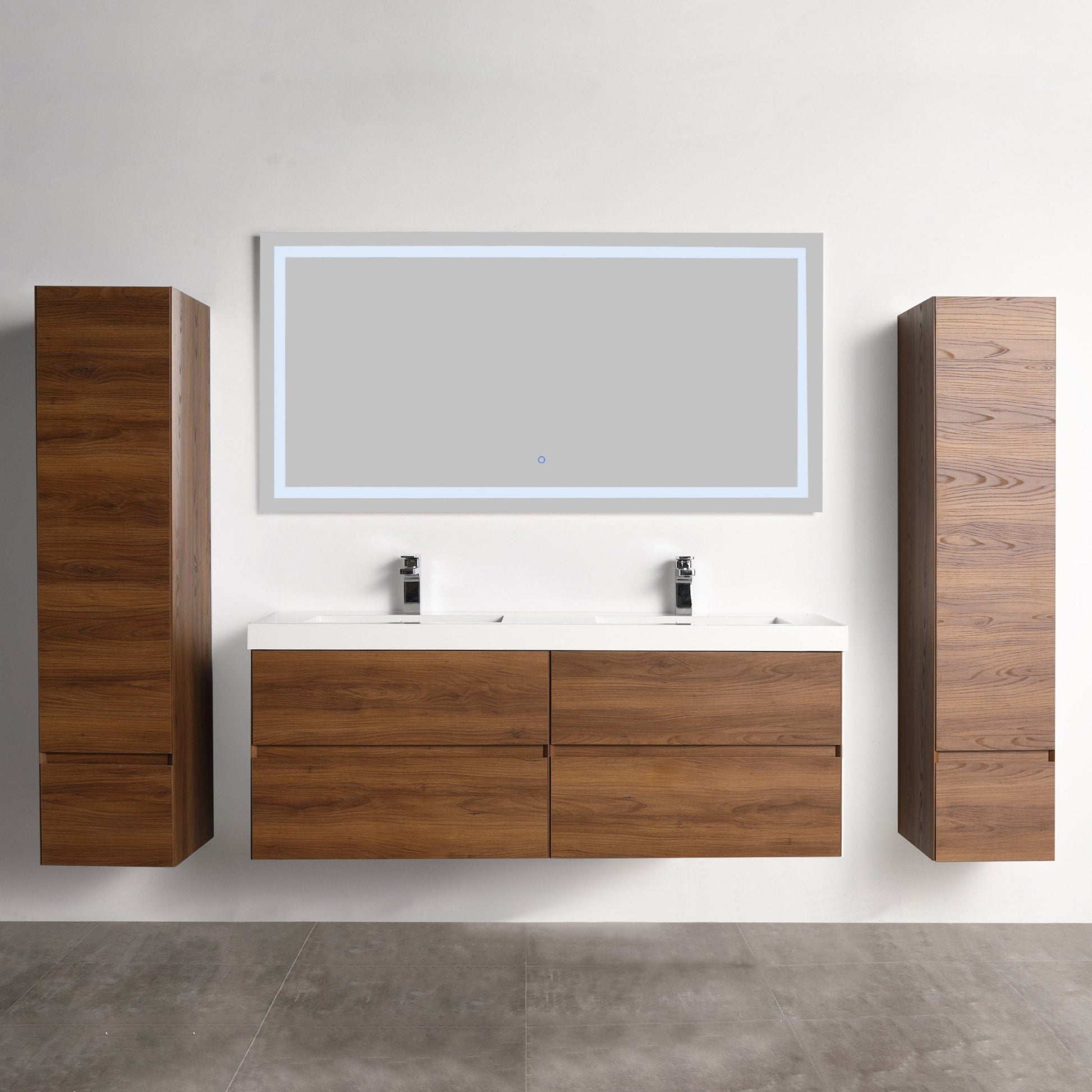 Blossom V8036 60 11 Blossom Assisi 60″ Vanity Double Sink - Brown Walnut V8036 60 11