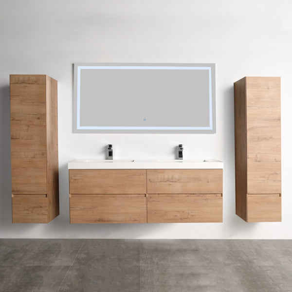 Blossom V8036 60 29 Blossom Assisi 60″ Vanity Double Sink - Classic Oak V8036 60 29