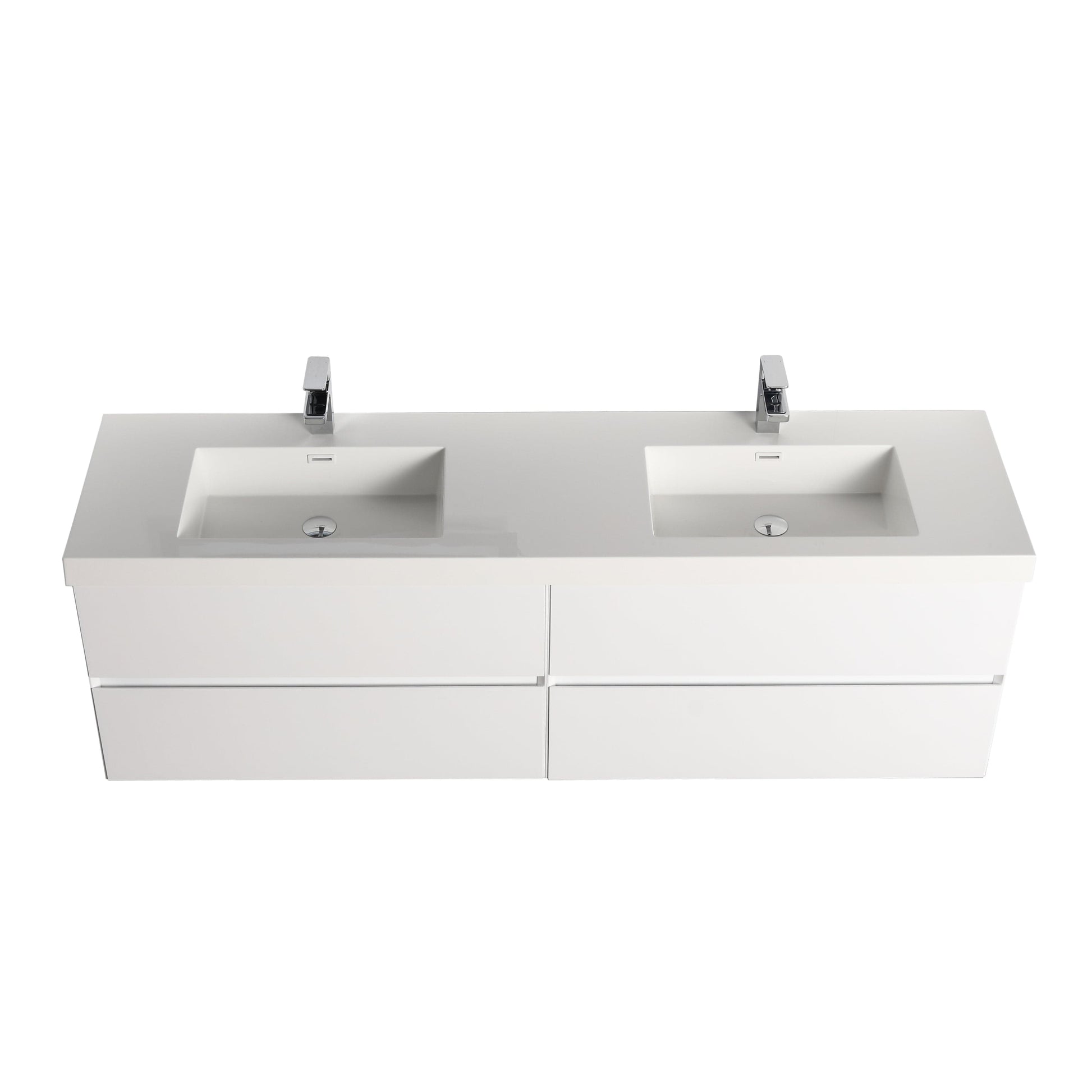 Blossom V8036 72 01 Blossom Assisi 72″ Vanity Double Sink - Glossy White V8036 72 01