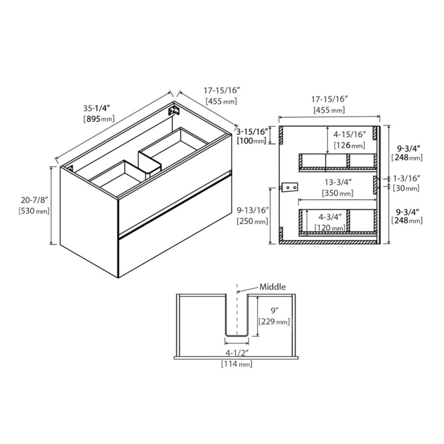 Blossom V8036 72 01 Blossom Assisi 72″ Vanity Double Sink - Glossy White V8036 72 01