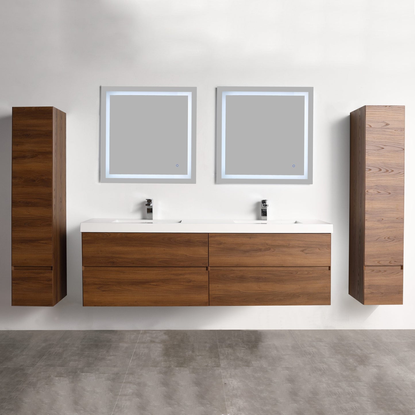 Blossom V8036 72 11  Blossom Assisi 72″ Vanity Double Sink - Brown Walnut V8036 72 11 