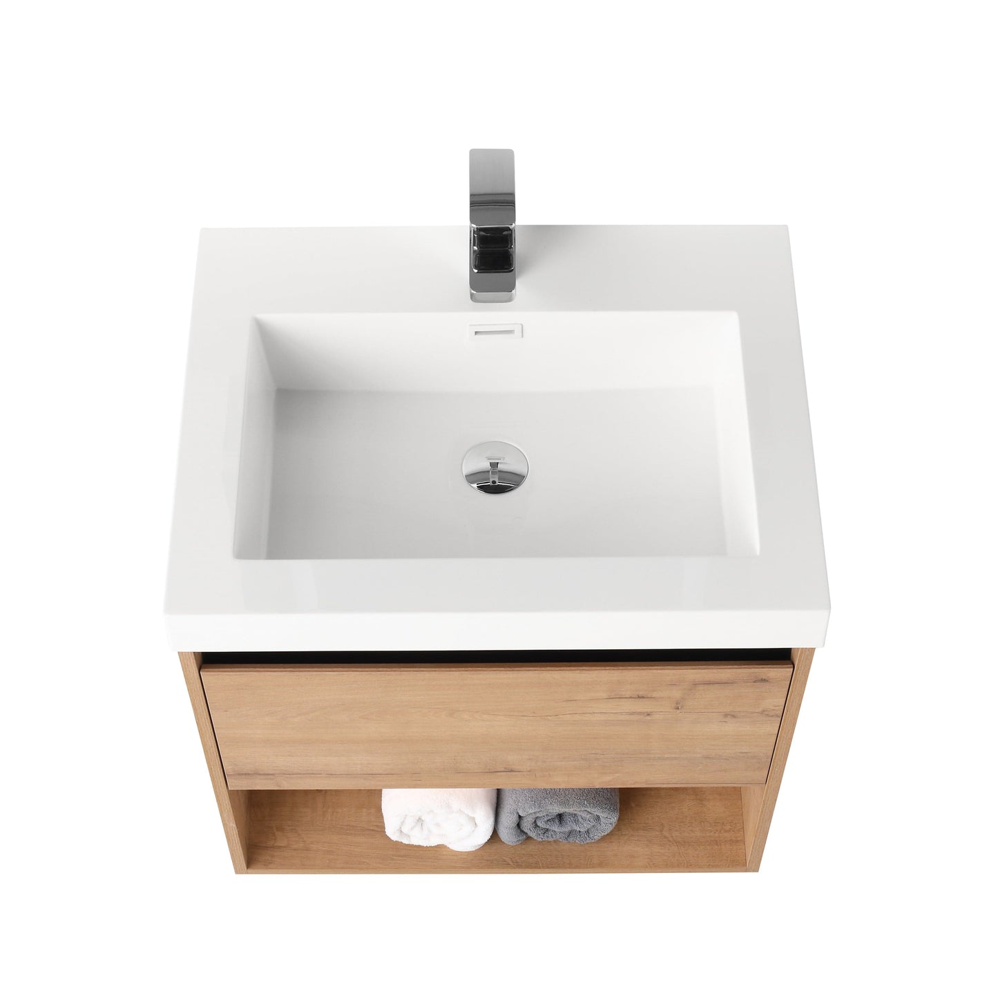 Blossom V8037 24 29 Blossom Bergen 24″ Vanity (Dual LED Illuminated) - Classic Oak V8037 24 29