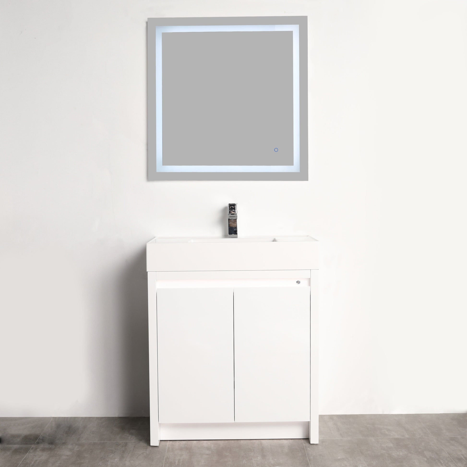 Blossom V8038 30 01 Blossom Capri 30″ Vanity (Dual LED Illuminated) - Glossy White V8038 30 01