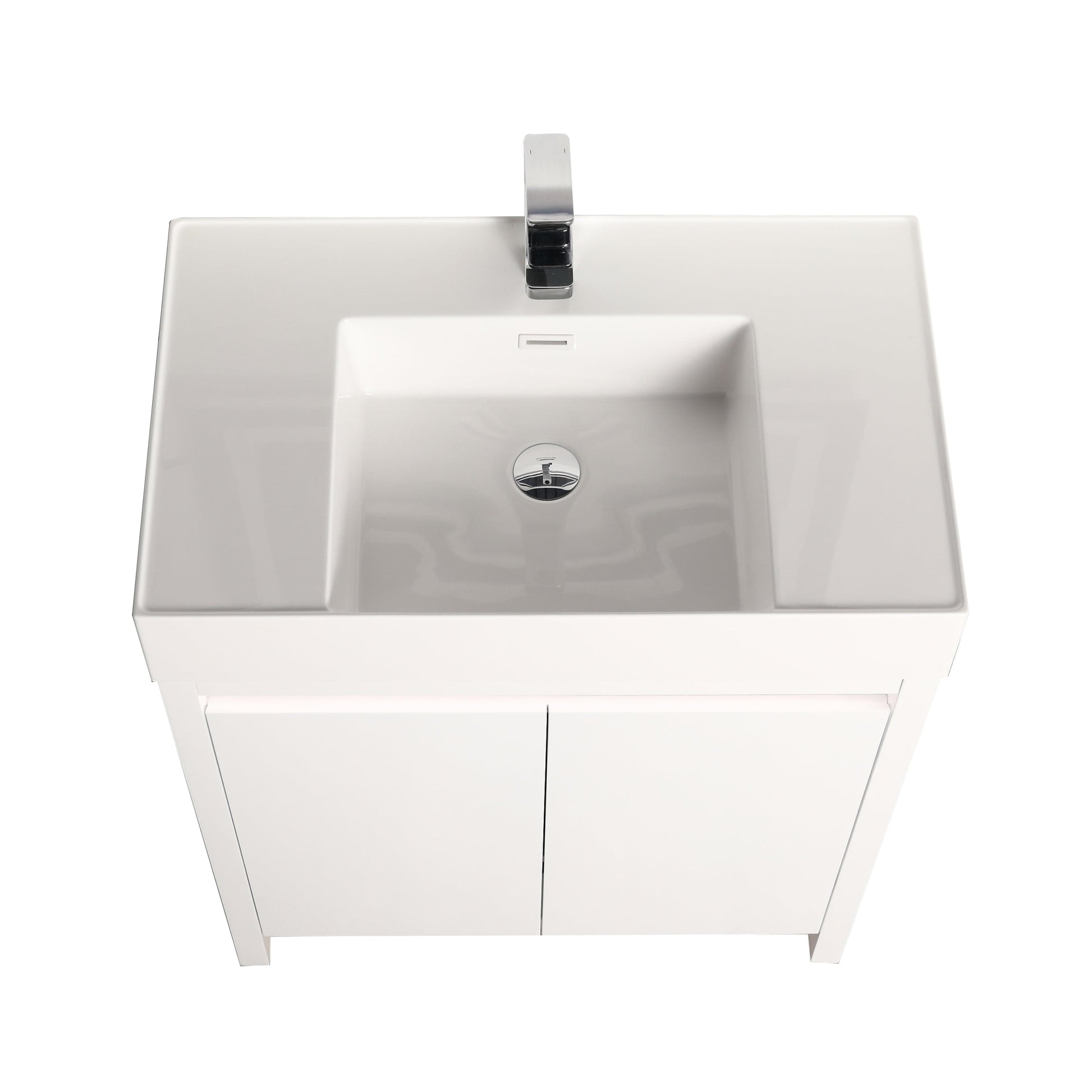 Blossom V8038 30 01 Blossom Capri 30″ Vanity (Dual LED Illuminated) - Glossy White V8038 30 01