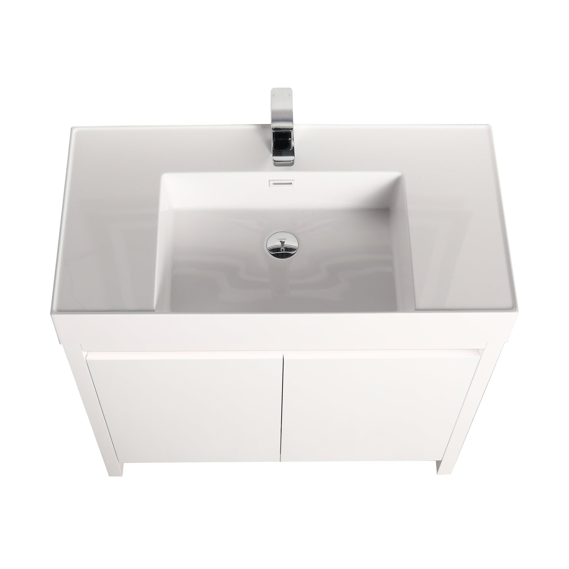 Blossom V8038 36 01 Blossom Capri 36″ Vanity (Dual LED Illuminated) - Glossy White V8038 36 01