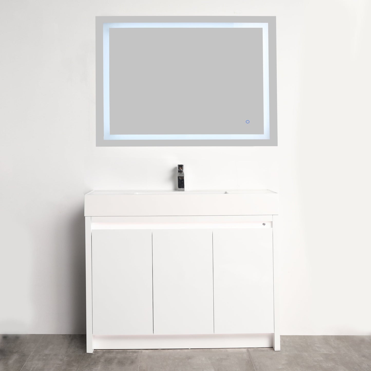 Blossom V8038 48 01 Blossom Capri 48″ Vanity (Dual LED Illuminated) - Glossy White V8038 48 01