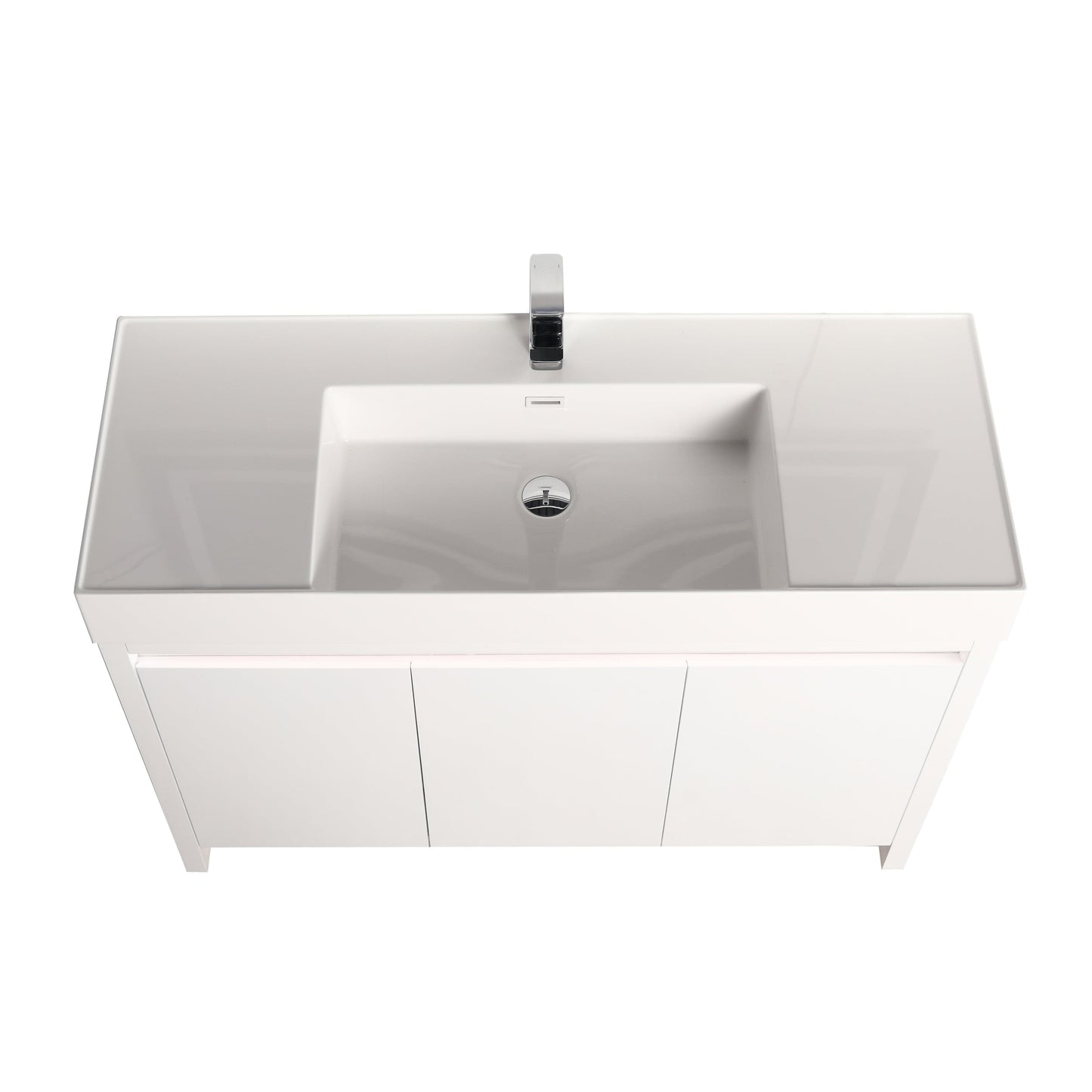 Blossom V8038 48 01 Blossom Capri 48″ Vanity (Dual LED Illuminated) - Glossy White V8038 48 01