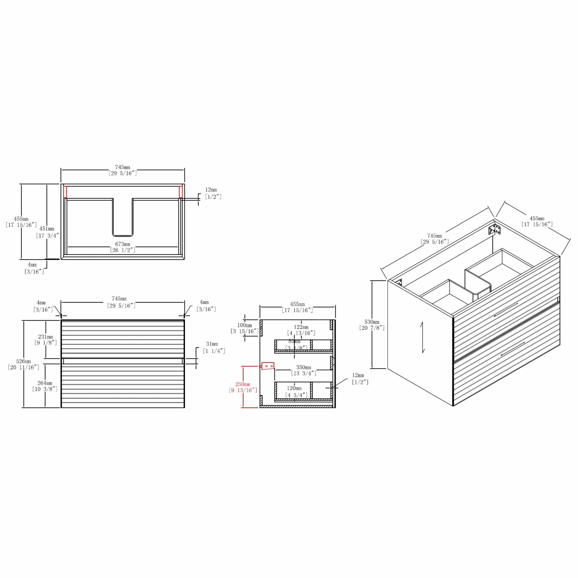 Blossom V8040 60 13 Blossom Annecy 60″ Vanity Double Sink - Maple Strip V8040 60 13