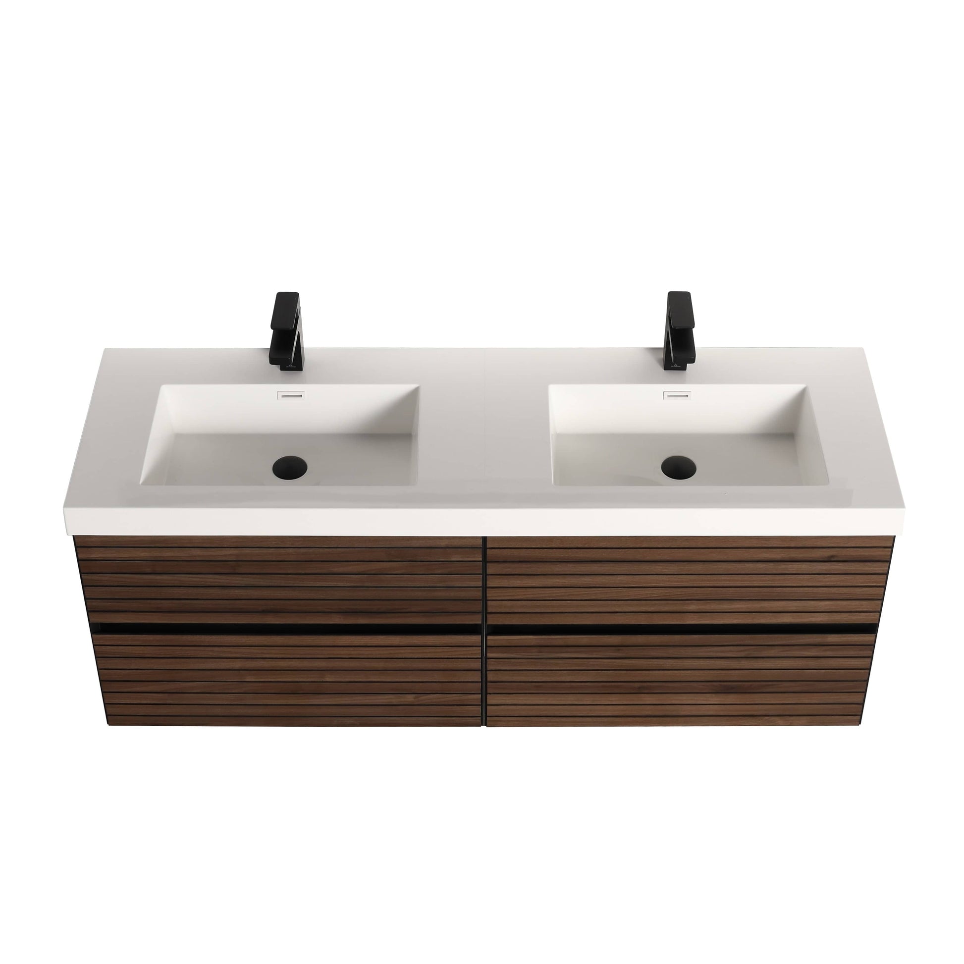 Blossom V8040 60 20 Blossom Annecy 60″ Vanity Double Sink - Dark Walnut Strip V8040 60 20