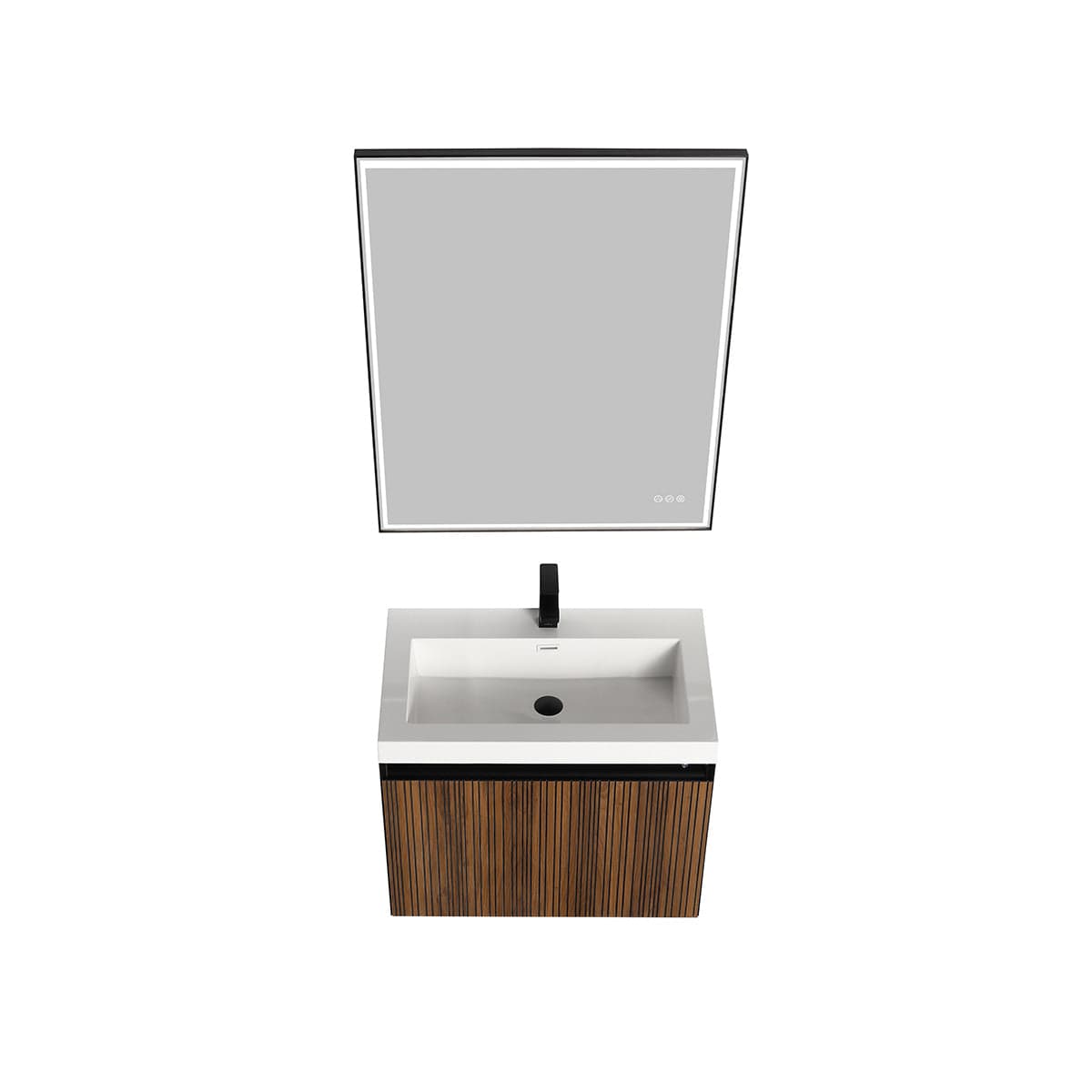 Blossom V8043 30 19 Blossom Lille – 30 Inch Vanity – Brown Walnut Strip - Brown Walnut Strip V8043 30 19