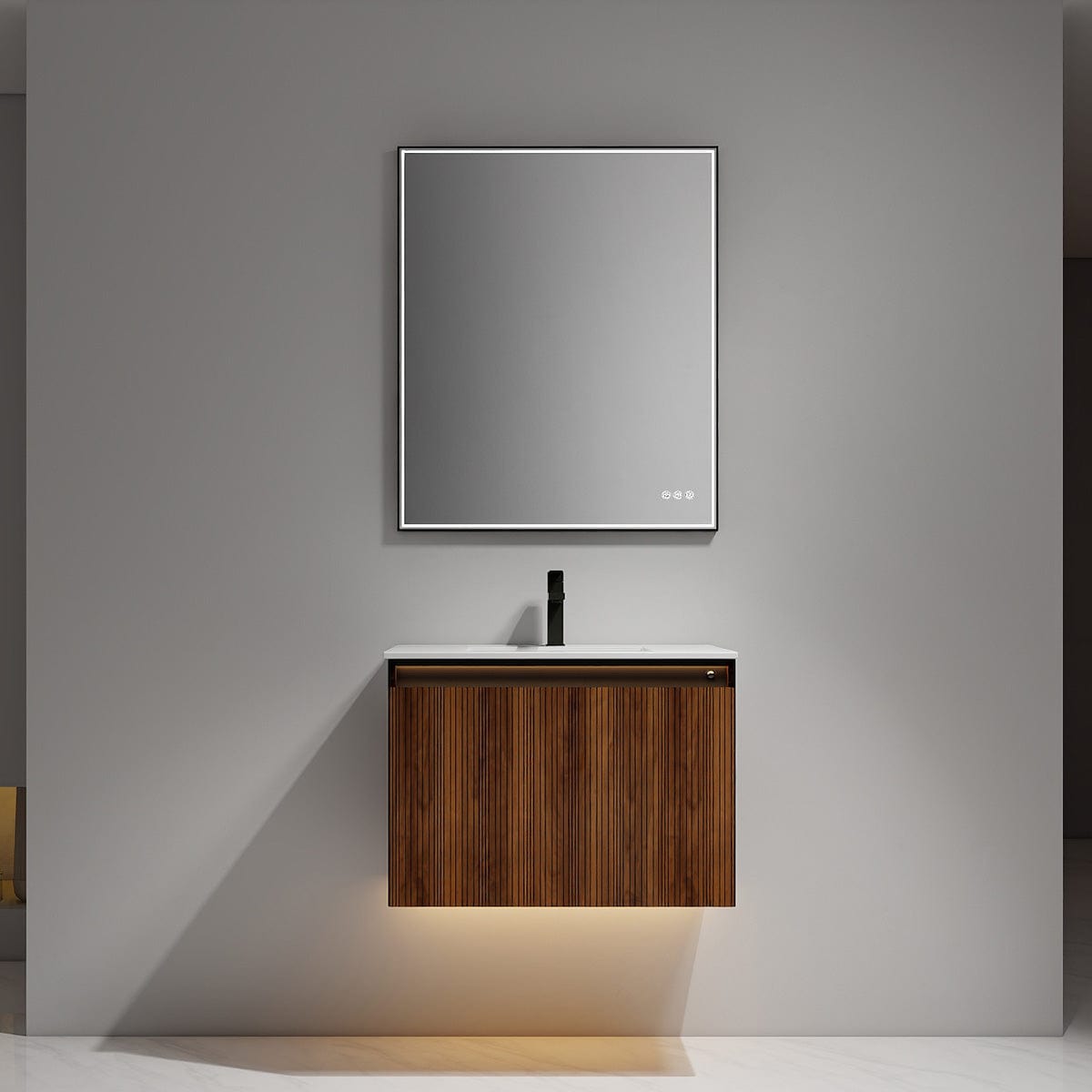 Blossom V8043 30 19 Blossom Lille – 30 Inch Vanity – Brown Walnut Strip - Brown Walnut Strip V8043 30 19