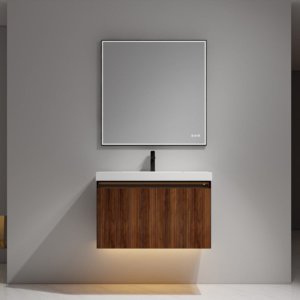 Blossom V8043 36 19 Blossom Lille – 36 Inch Vanity – Brown Walnut Strip - Brown Walnut Strip V8043 36 19