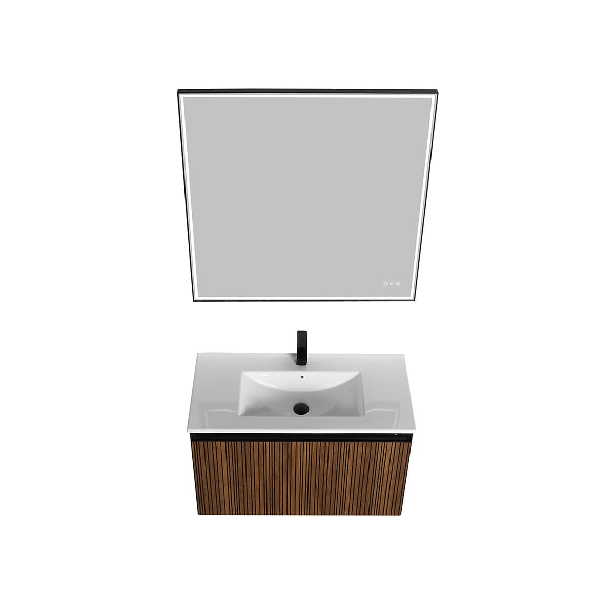 Blossom V8043 36 19 Blossom Lille – 36 Inch Vanity – Brown Walnut Strip - Brown Walnut Strip V8043 36 19