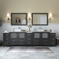 108 Inch Double Sink Bathroom Vanity in Espresso with Marble Countertop - Vanity Art VA3136-108E