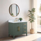 36 Inch Single Sink Bathroom Vanity in Vintage Green with Marble Countertop - Vanity Art VA9036-VG