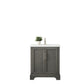 30 Inch Single Sink Bathroom Vanity in Gray with Ceramic Sink and Countertop - Vanity Art VA5030-SG