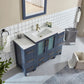 54 Inch Single Sink Bathroom Vanity in Blue with Ceramic Countertop - Vanity Art VA3030-54B