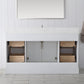 60 Inch Single Sink Bathroom Vanity in White with Marble Countertop & Backsplash - Vanity Art VA5060-SW