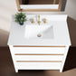 36 Inch Single Sink Bathroom Vanity in White with Marble Countertop - Vanity Art VA8036-W