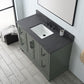 48 Inch Single Sink Bathroom Vanity in Vintage Green with Marble Countertop & Backsplash - Vanity Art VA5048-VG