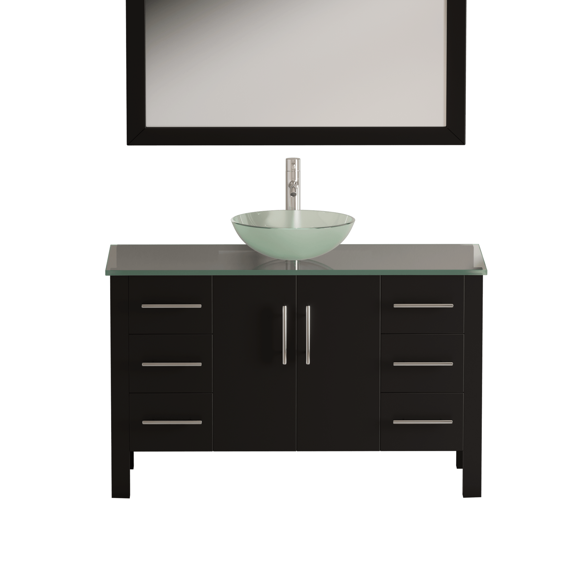 Cambridge Plumbing 8116B Complete 48" Espresso Vanity Set with Polished Chrome Plumbing (8116B)