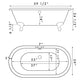 Cambridge Plumbing ADE60-463D-2-PKG-BN-7DH Acrylic Double Ended Clawfoot Bathtub Faucet Drillings and Complete Brushed Nickel Plumbing Package (ADE60-463D-2-PKG-BN-7DH)